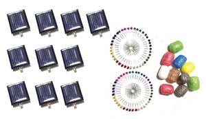 태양전지+진동모터 모듈 + 플레이콘 + 진주핀(10인용팩)